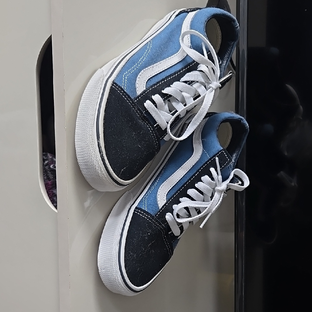 Vans Kids Blue and Black Sneakers
